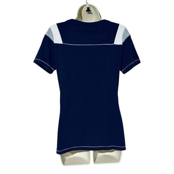 Cowboys Her Style Women's Blue Short Sleeve Dallas Cowboys V-Neck T-Shirt Size M - Picture 2 of 11